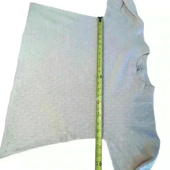 Cortland Park 100% Cashmere Cable Boat Neck Sweater Womens XL Soft Pink Color - Picture 5 of 7